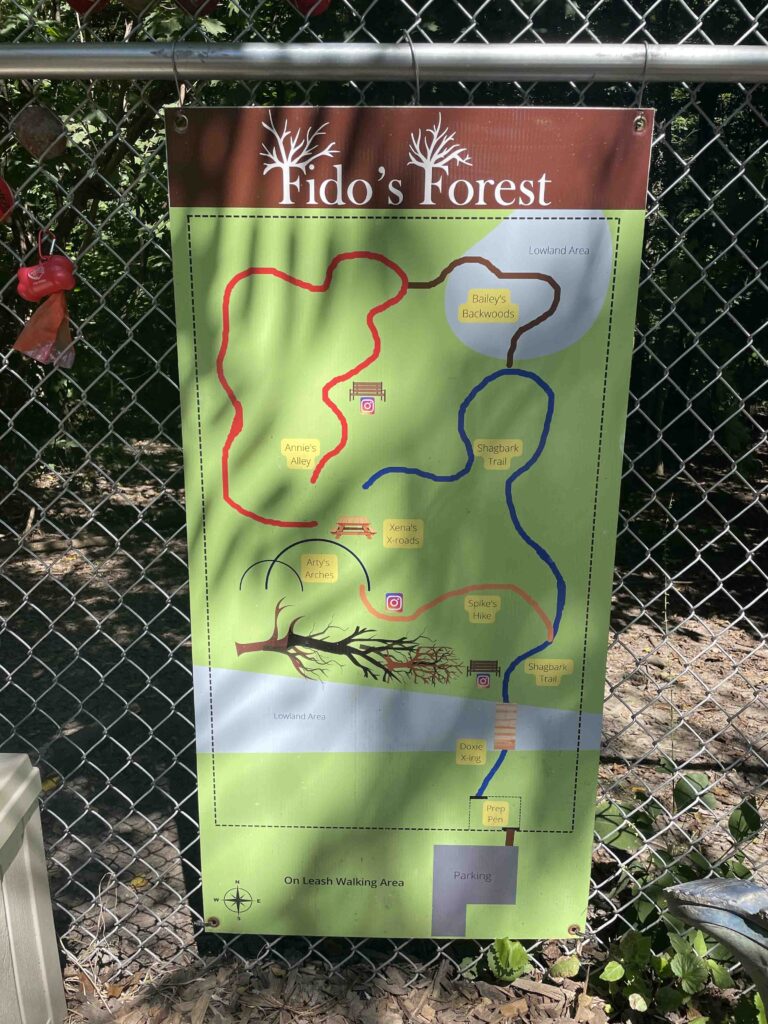 Fido's Forest trail map