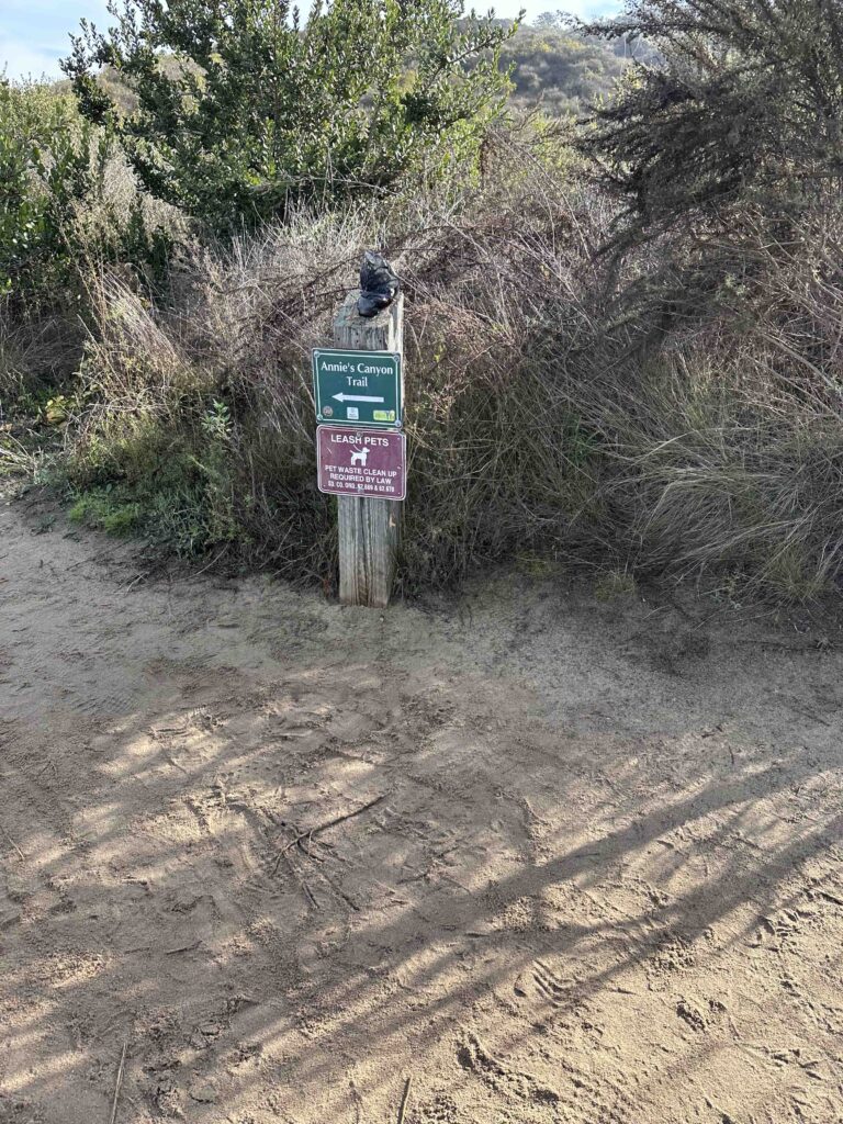 Annie's Canyon Trail sign