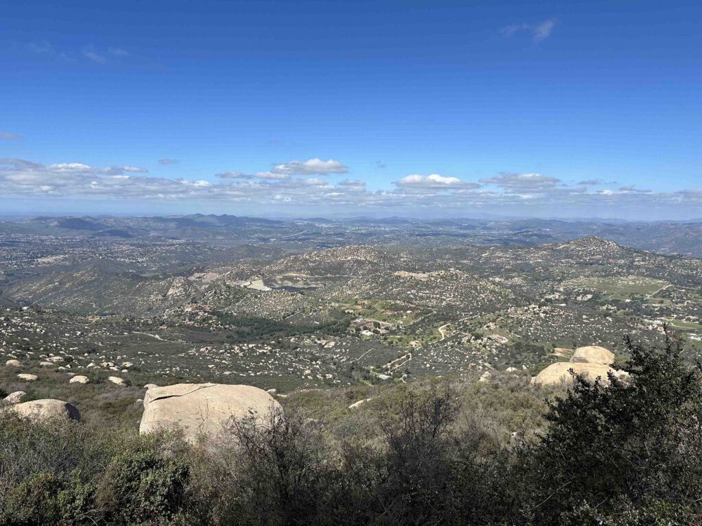 view of the summit at Mount Woodson Trail