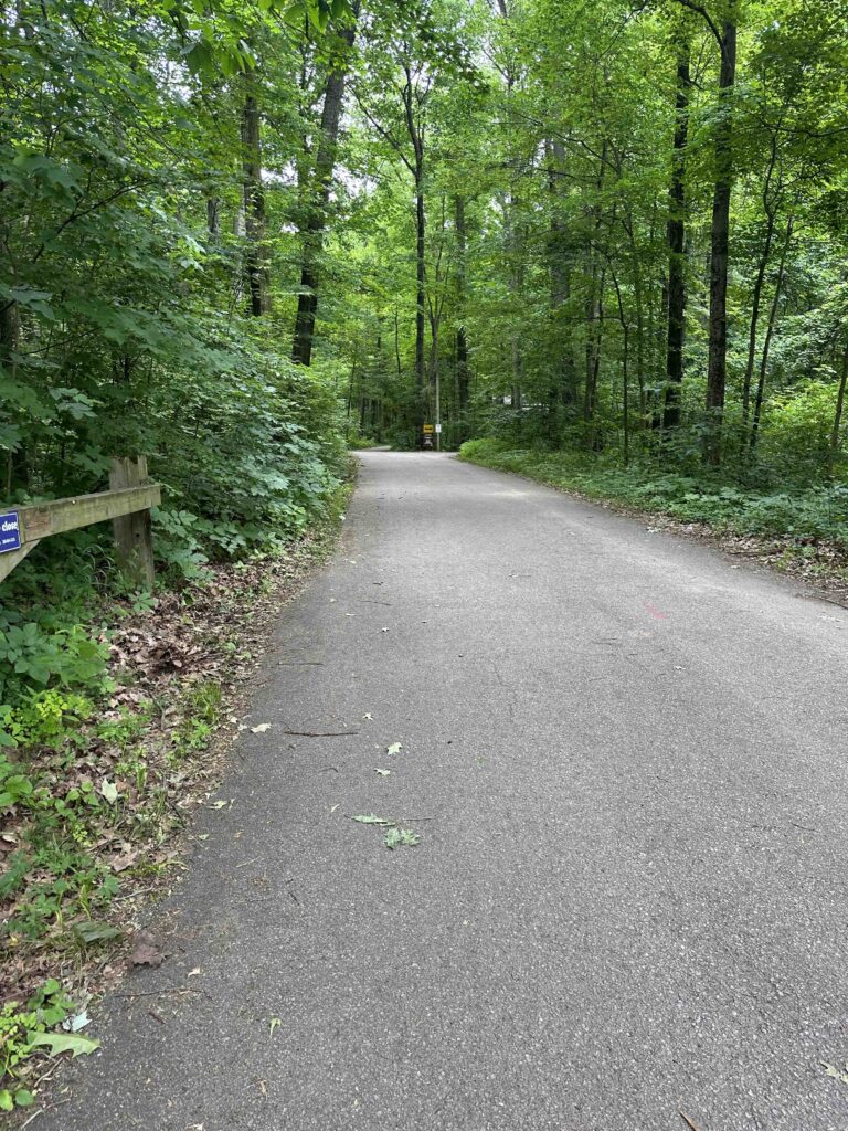 road at the entrance