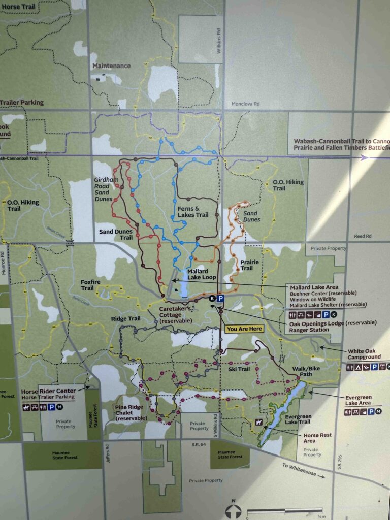 Oak Openings Preserve trail map