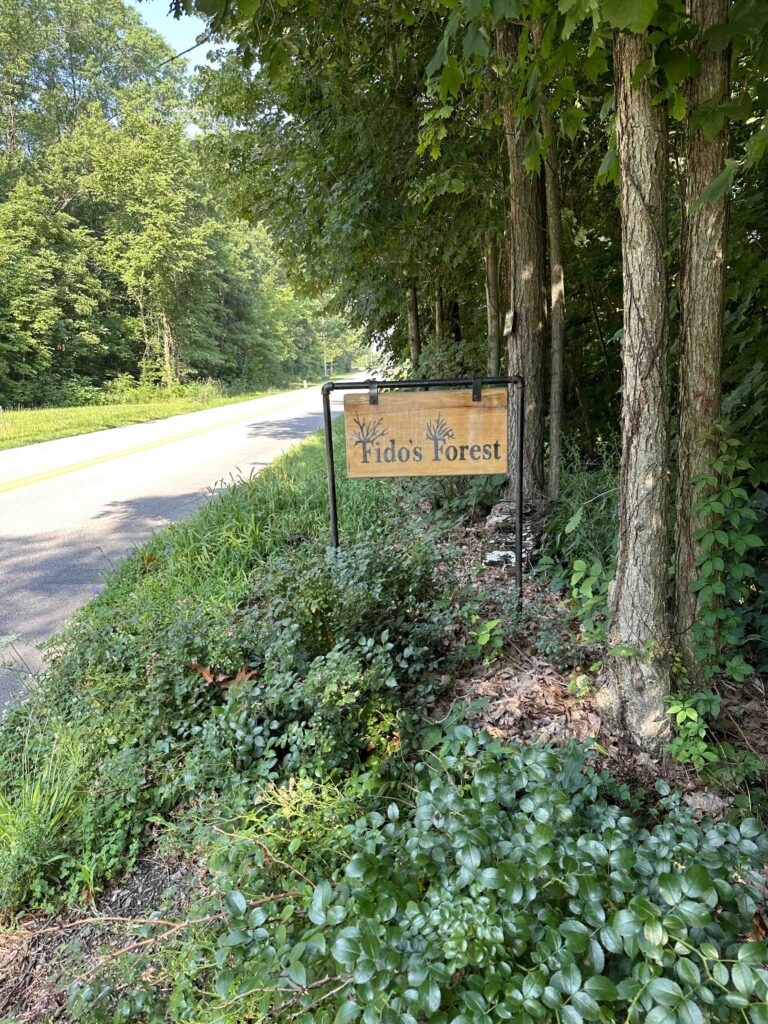 Fido's Forest sign on Wallen Road