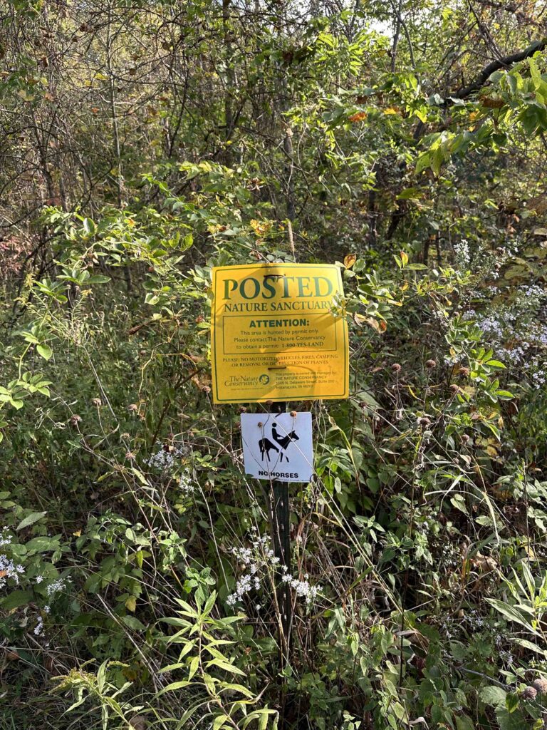 posted hunting sign