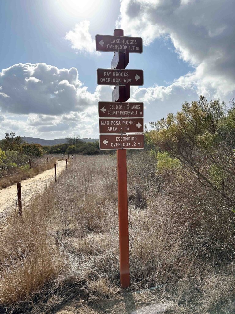 Elfin Forest Recreational Reserve trail signs