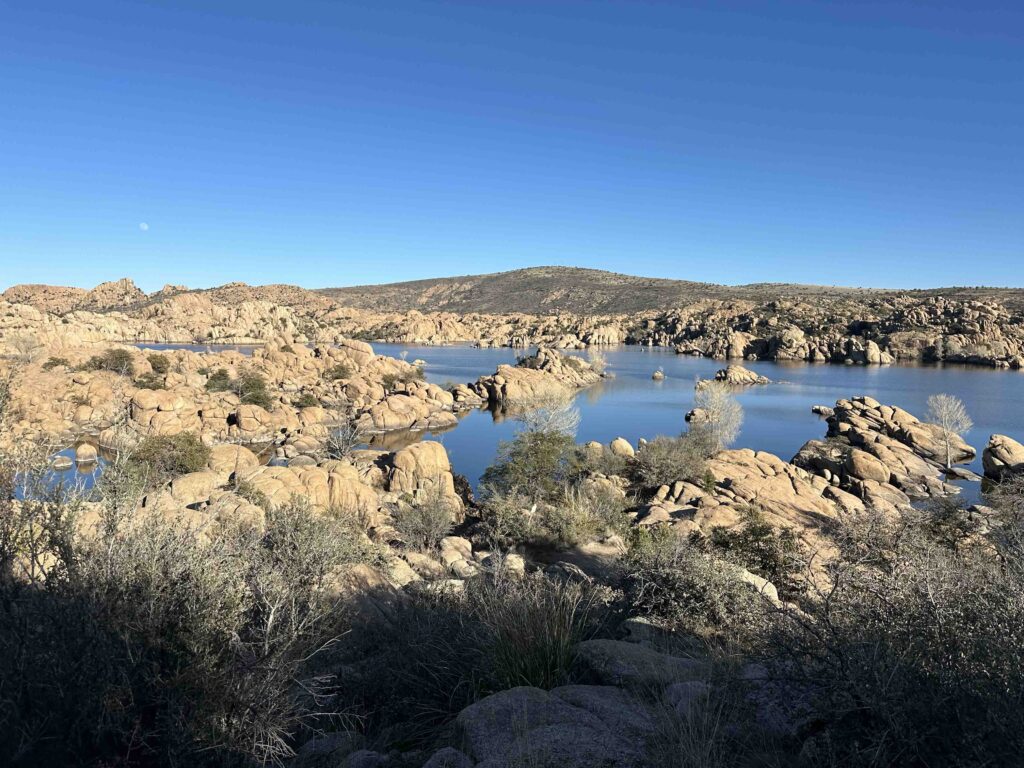 The view of Watson Lake Prescott Arizona