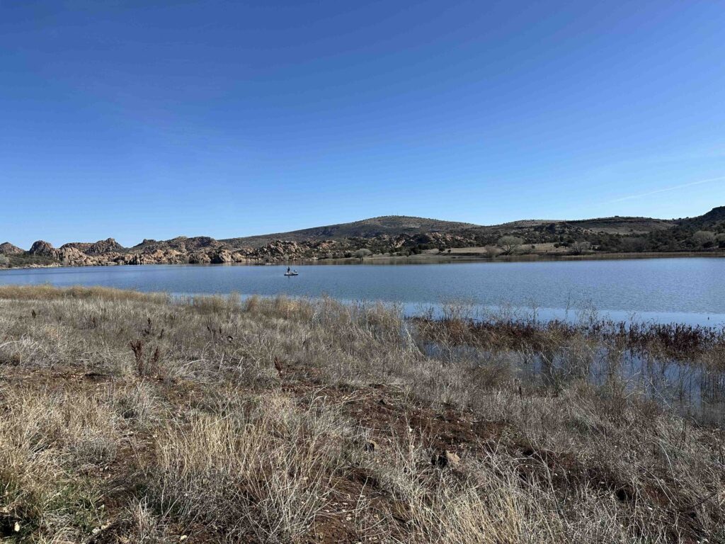 view of Watson Lake from Peavine Trail Prescott Arizona