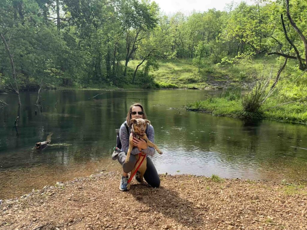 checking out the water at Valley Water Mill Park