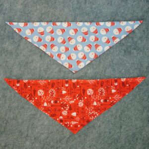 Fabric Bandana – Santa Snowmen