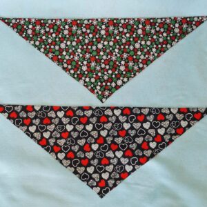 Fabric Bandana – Snowflakes on Black