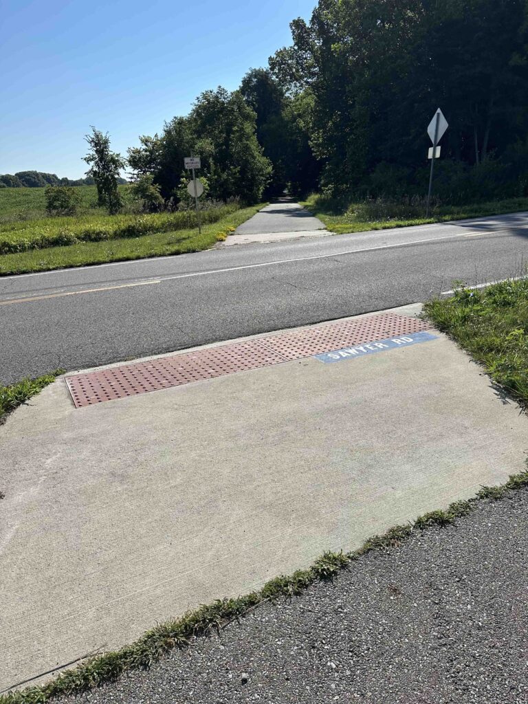 crossing Sawyer Rd.