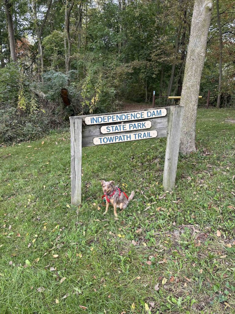 entrance to the towpath trail