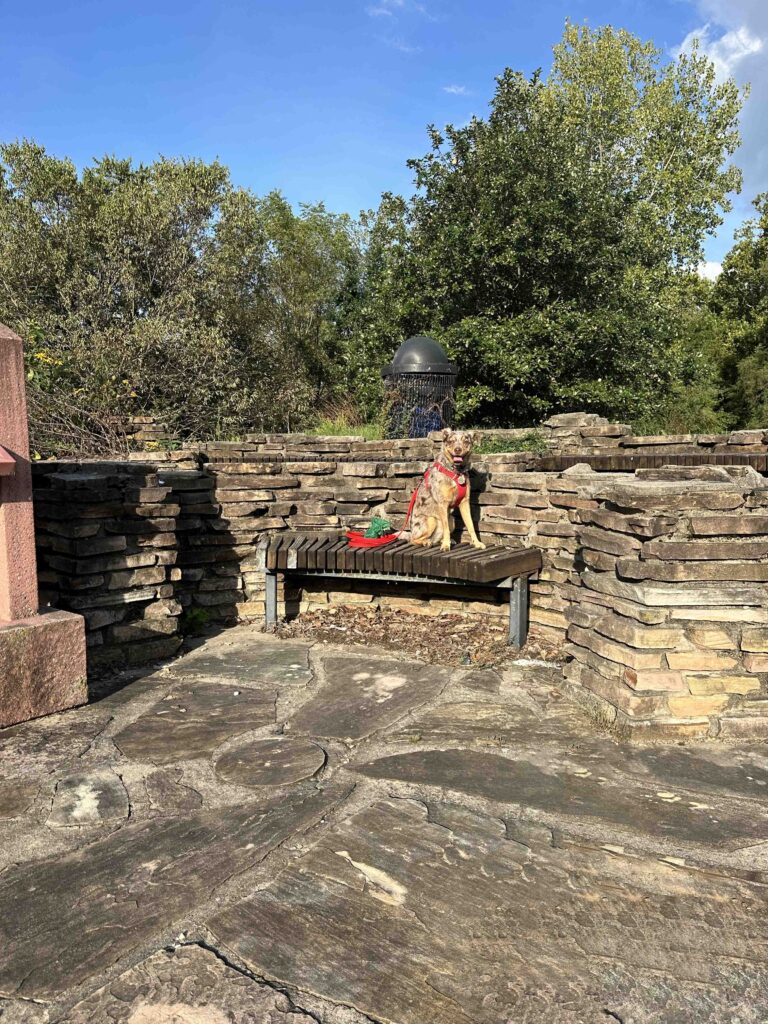 resting spot on Indiana's Longest Rail trail