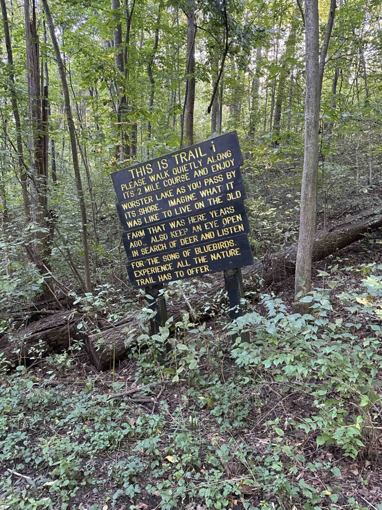 Start of trail 1 at Potato Creek State Park
